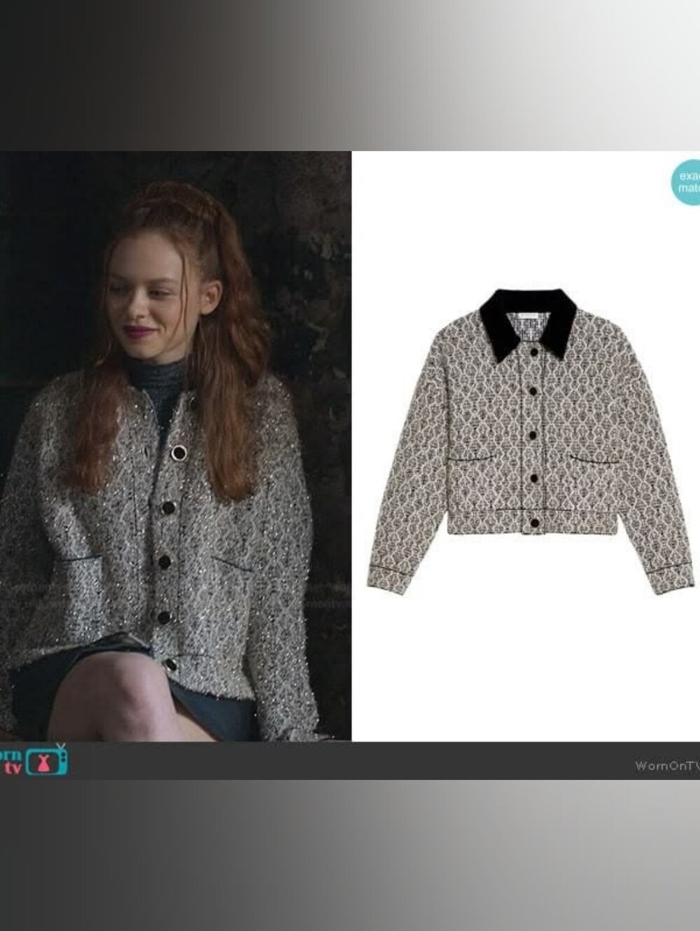 Sandro Jazy Cropped Metallic Jacket with Velvet Collar And Buttons